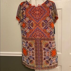Lulu’s Coral Printed Shift Dress